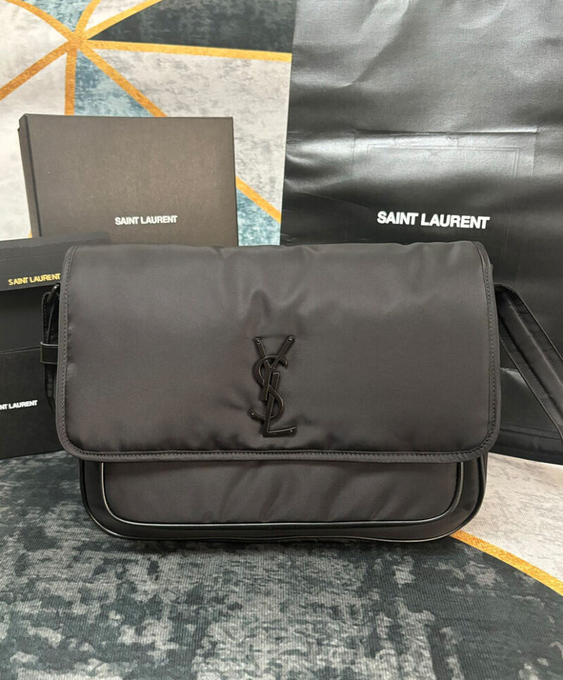 Saint Laurent Niki Messenger In Econyl 757146 Black